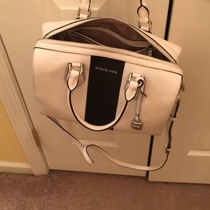 Michael Kors Bags - Michael Kors white with black trim Michael Kors Bags - Michael Kors white with black trim